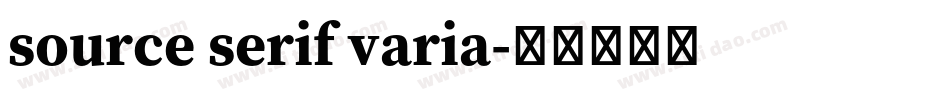 source serif varia字体转换